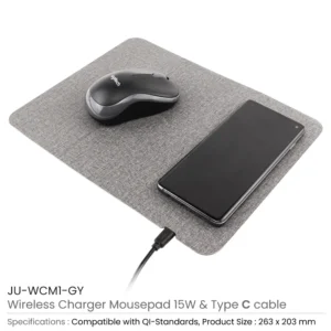 Fast Wireless Charging Mousepad in 15W, Foldable Design Type-C - Image 3