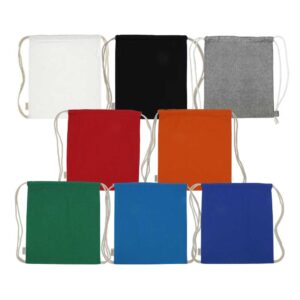 Recycled Drawstring Cotton Bags - Image 1