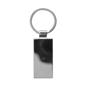 Rectangular Bamboo & Metal Keychains - Image 5