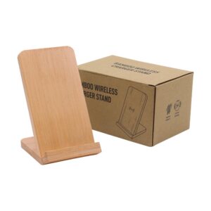 Eco-Friendly Bamboo 10W Wireless Charger Stand - Image 6