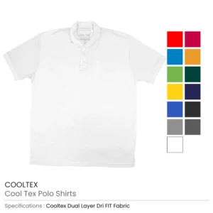 CoolTex Polo Shirts 100% Cotton Material