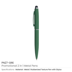 Stylus Metal Pens Rubberized & Twist-action - Image 5