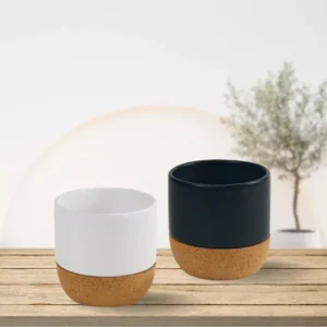 Ceramic Cup with Cork Base 6 oz Matte Finish - Image 5