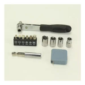 Tool Kit in Bamboo Box with Silver Lock - Image 4