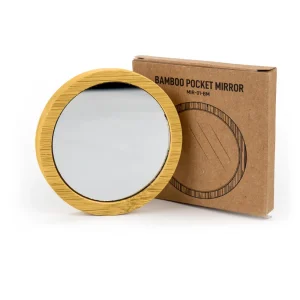 Bamboo Pocket Mirrors in Round-shaped, Lightweight & Portable - Image 9