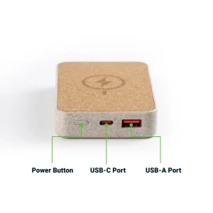 Cork MagSafe Wireless Powerbank with Foldable Stand, 15W, 10000 mAh - Image 6