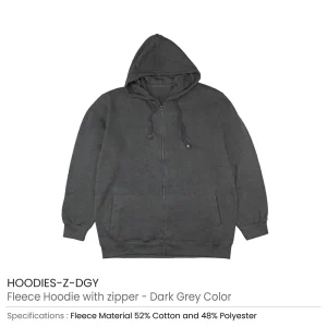 Fleece Hoodies with Zipper in (S to 3XL) Sizes - Image 8