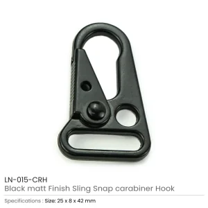 Sling Snap Carabiner Hook in Black Matt Finish - Image 5