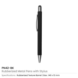 Rubberized Stylus Metal Pens - Image 8