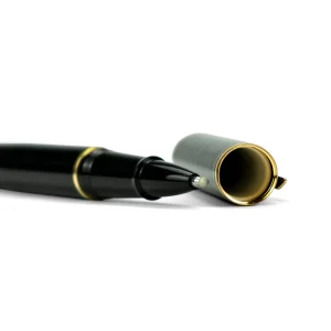 Arabic Traditional Bisht Design Metal Pens, Glossy Black with Gold Outline - Image 8