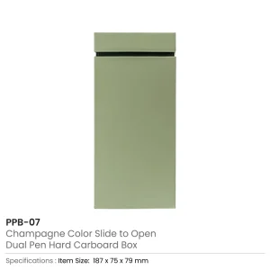 Dual Pen Box Slide to Open in Hard Cardboard Material - Image 6