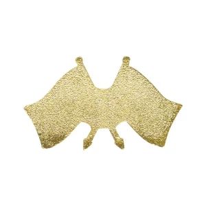 Twin Flag Metal Badges Golden Imprint Your Country Flag - Image 6