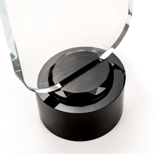 Crystal Trophy with Round Black Base in Premium Fiber Box - Image 4